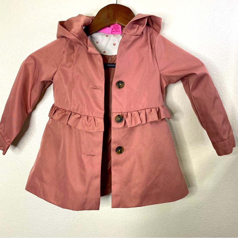 R Issac Mizrahi Toddler Peacoat Size 3T Peach Pink Girls Kids